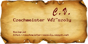 Czechmeister Vászoly névjegykártya
